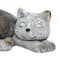 15" Gray Polystone Country Cat Garden Sculpture